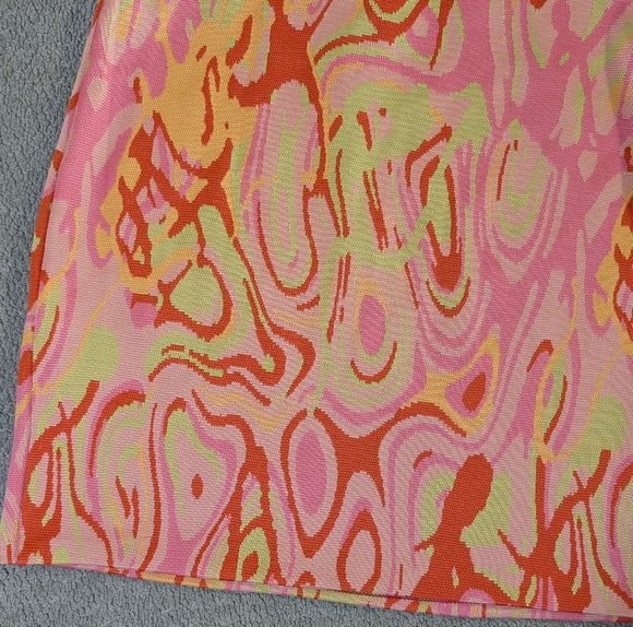 ZARA Pink Orange Abstract Slip Mini Dress Y2K Psychedelic Bodycon Festival - M - Picture 5 of 11